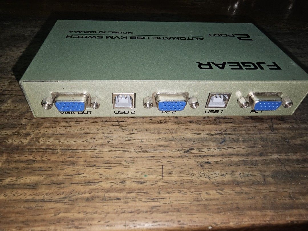 FJGear 2 port VGA Automatic USB KVM Switch (Category: Networking) located in Manila. Submitted by tejeron (Listing ID 1222458948, Image 3). Description: .