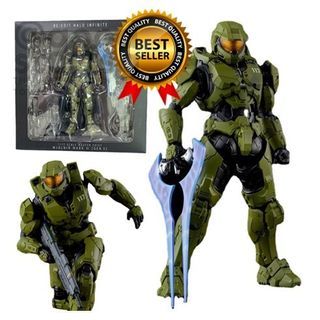 HALO INFINITE MASTER CHIEF FIGURE w/ ASSAULT RIFLE SERIES 2 NEW SEALED 4.5  INCH