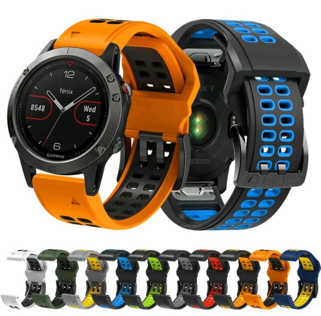 Garmin Watch 22mm 26mm Sports Silicone Strap for Fenix 3 HR 5 Plus