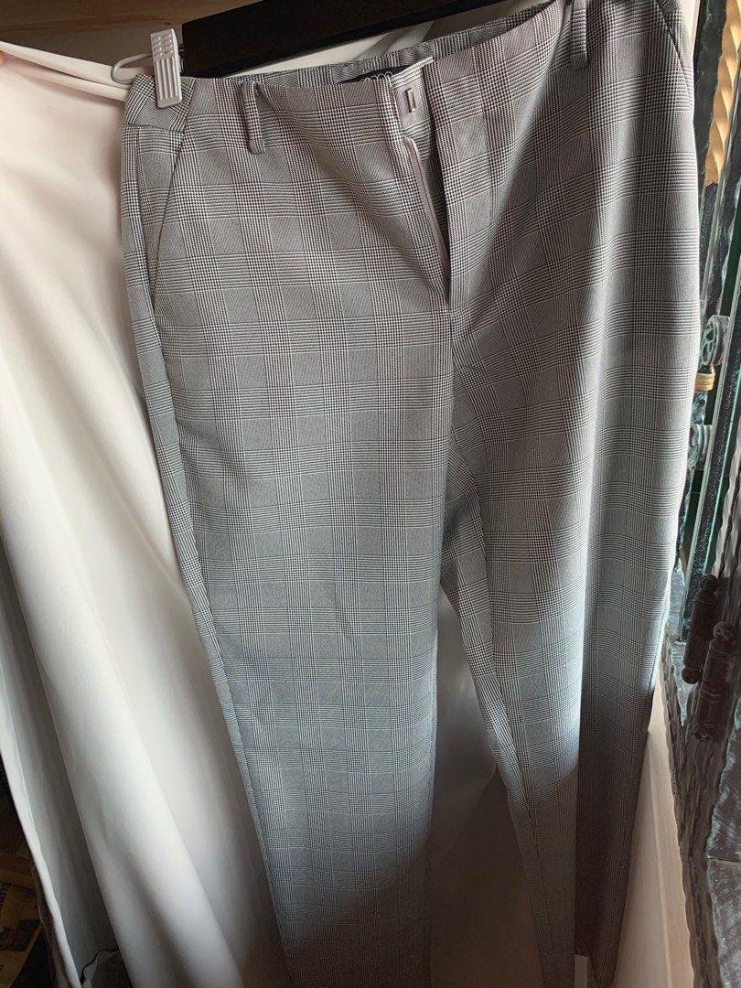 Giordano Ankle Pants Gray checkered Women s Fashion Bottoms
