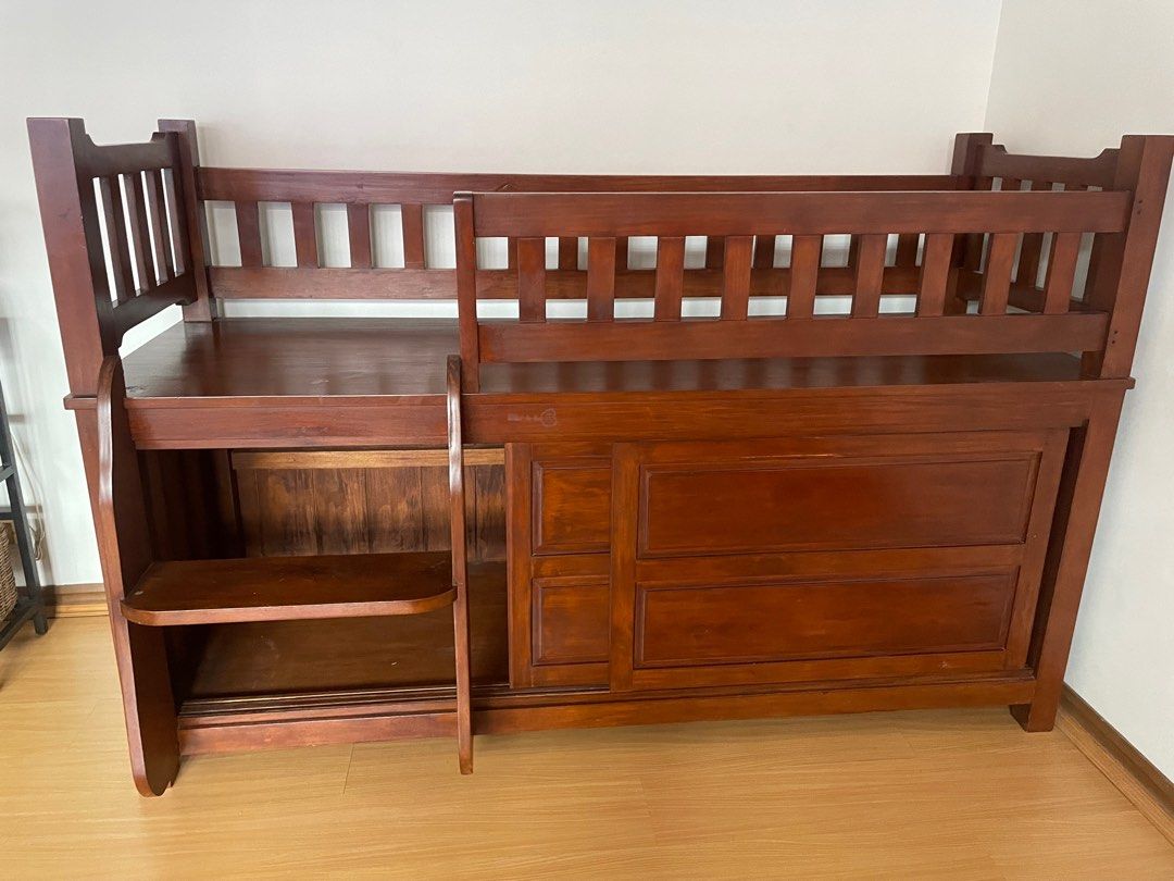 Gmelina Wood Bed, Furniture & Home Living, Furniture, Bed Frames