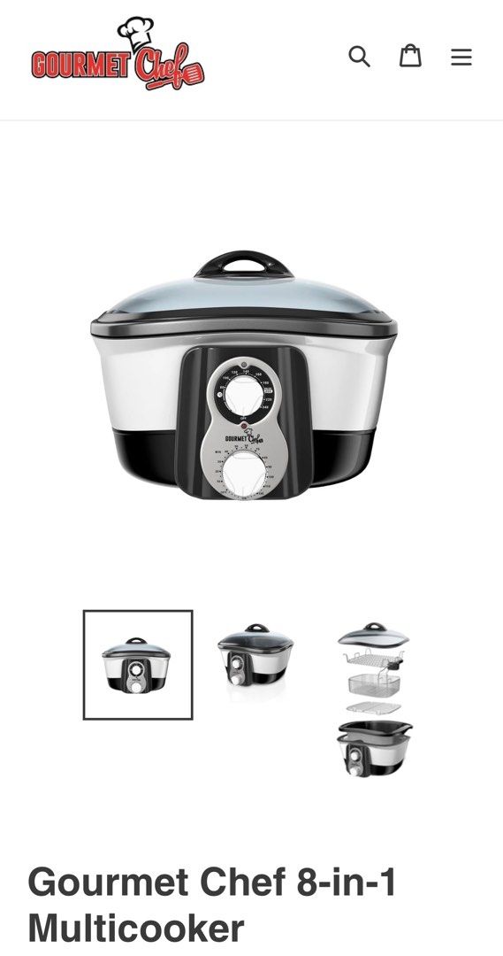 Gourmet Chef 8-in-1 Multicooker, TV & Home Appliances, Kitchen ...