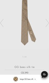 PRICE REDUCED, Gucci Bees Tie