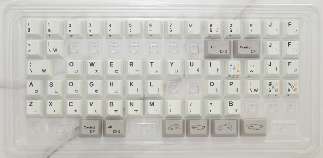 HAMMER X SWAGKEYS CRP KEYCAPS (Beige Hangul Tulip Alpha + Beige ALL IN