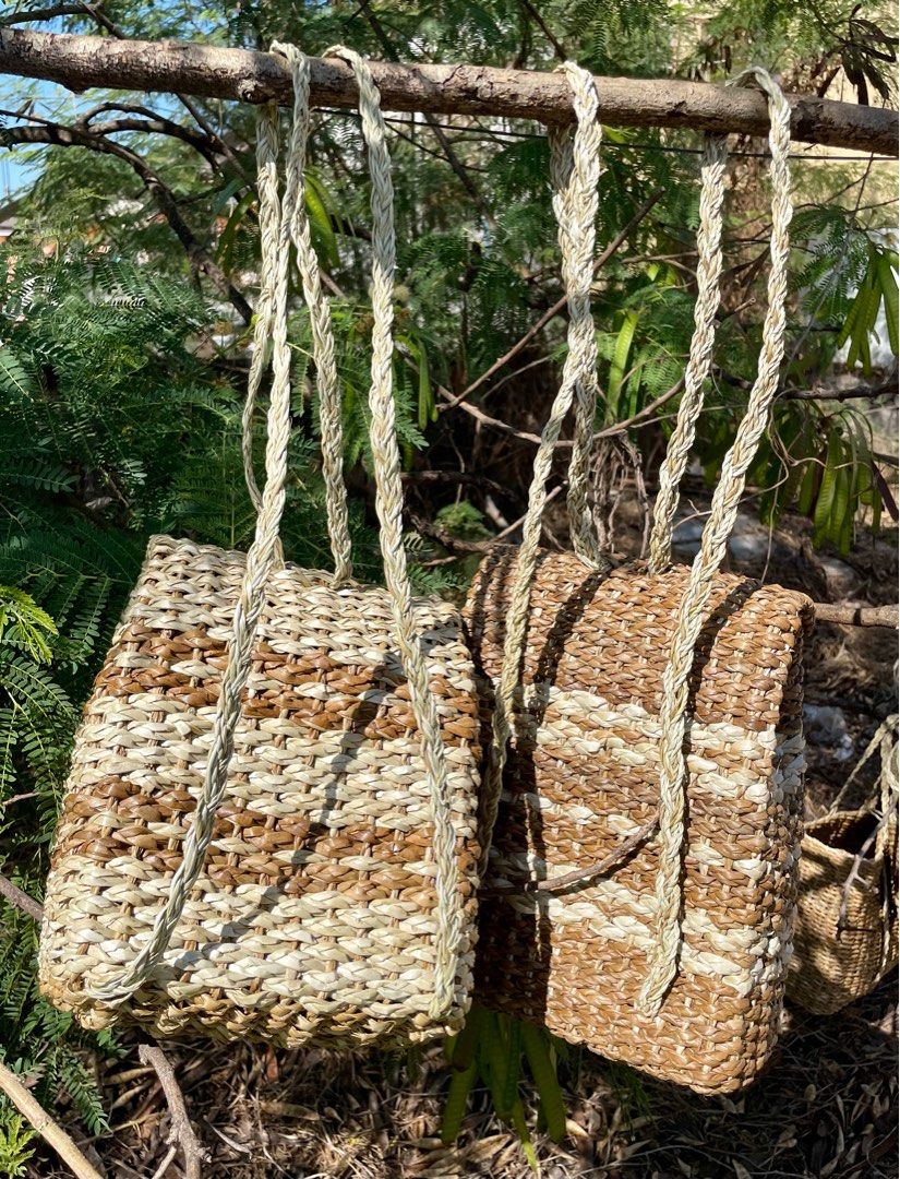 Handcrafted Pandan Backpack, Women's Fashion, Bags & Wallets