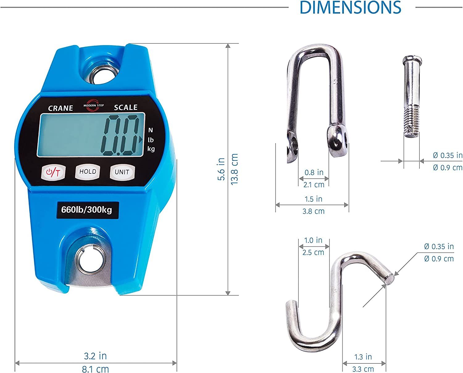 Hanging Weight Scale Industrial Heavy Duty for Farm, Hunting, Bow Draw  Weight, Big Fish & Hoyer Lift with Accurate Sensor Digital, Professional  (440LBS Orange)