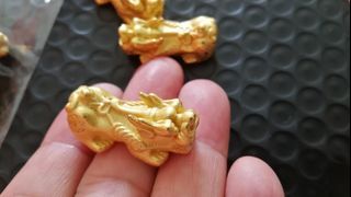 Heavy Big Pixiu Brass Gold Plated