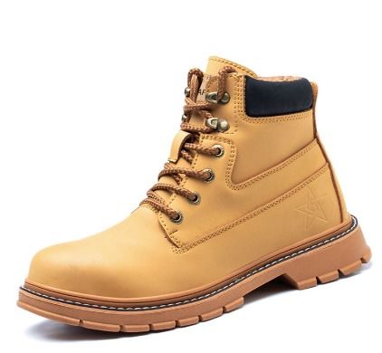 Real leather work store boots