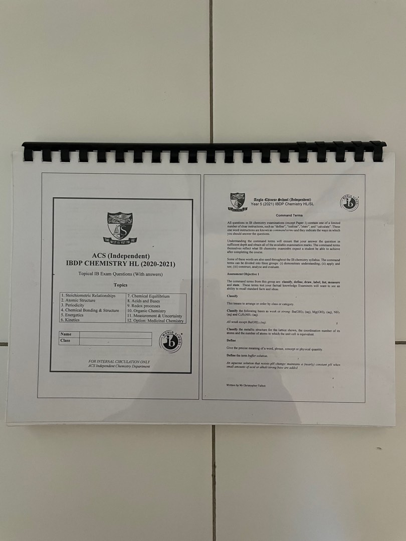 IBDP Chemistry HL Topical IB Exam Questions with Answers Hobbies ibdp-chemistry-hl-topical-ib-exam-questions-with-answers-hobbies