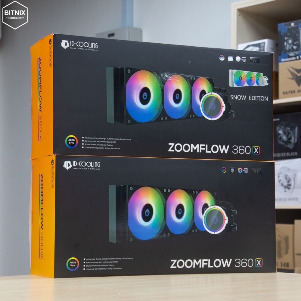ID-COOLING ZOOMFLOW 360X ( Black / Snow ) AIO Liquid Cooler, Computers ...