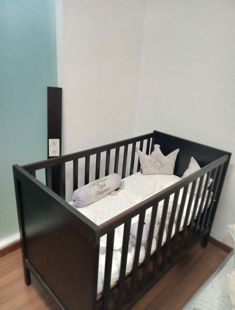 Black cot cheap ikea