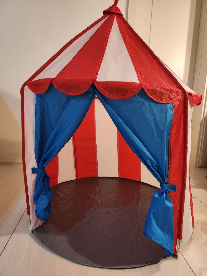 Ikea kid's tent with round rug, Babies & Kids, Infant Playtime on Carousell