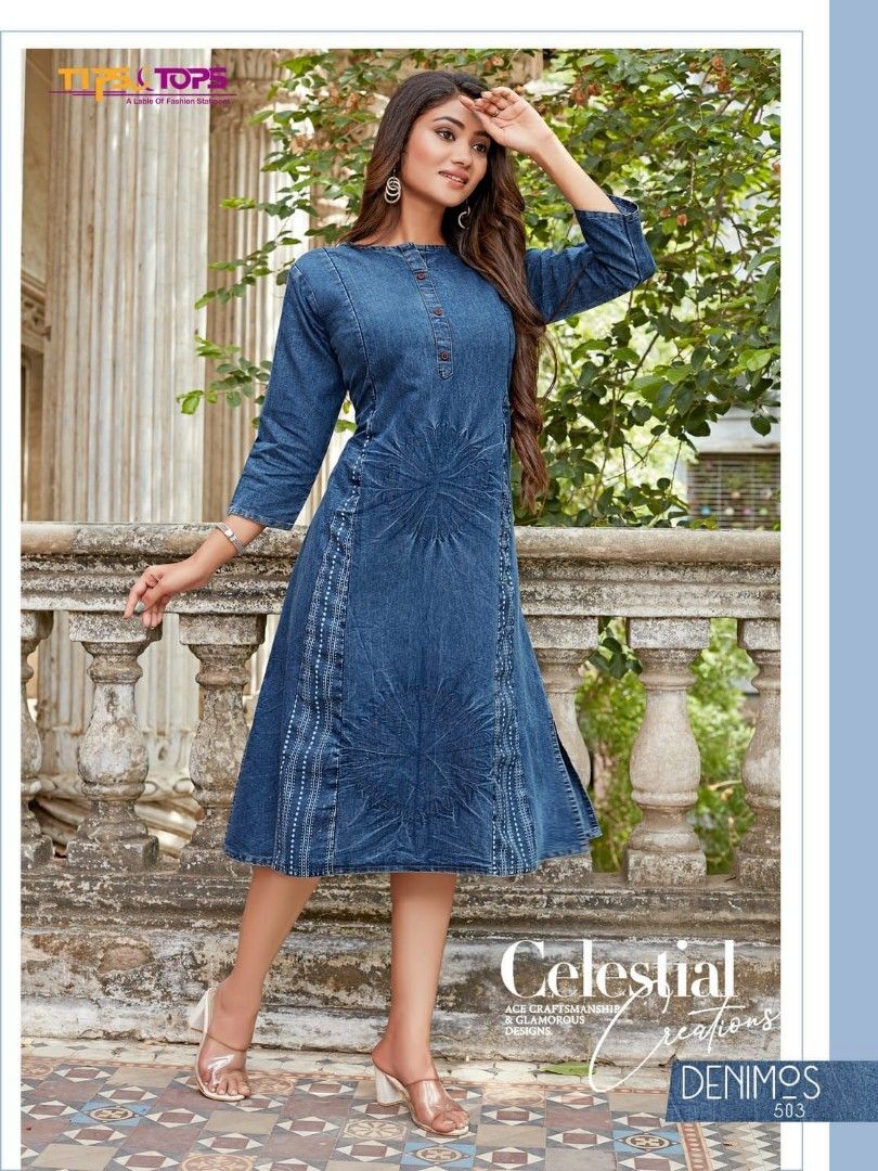 INSTOCK Denim Kurtis Clearance Sale Women s Fashion Tops