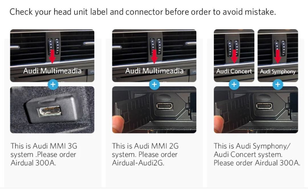 Adaptateur Bluetooth Airdual Pour Audi MMI 3G 2010-2019 - Qualité Sonore HD