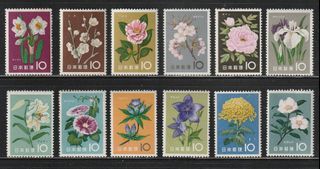 Japan 1961 Flower Series complete set MNH