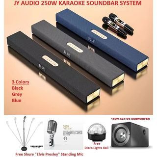 JY AUDIO 250W KARAOKE SOUNDBAR WITH ACTIVE SUBWOOFER