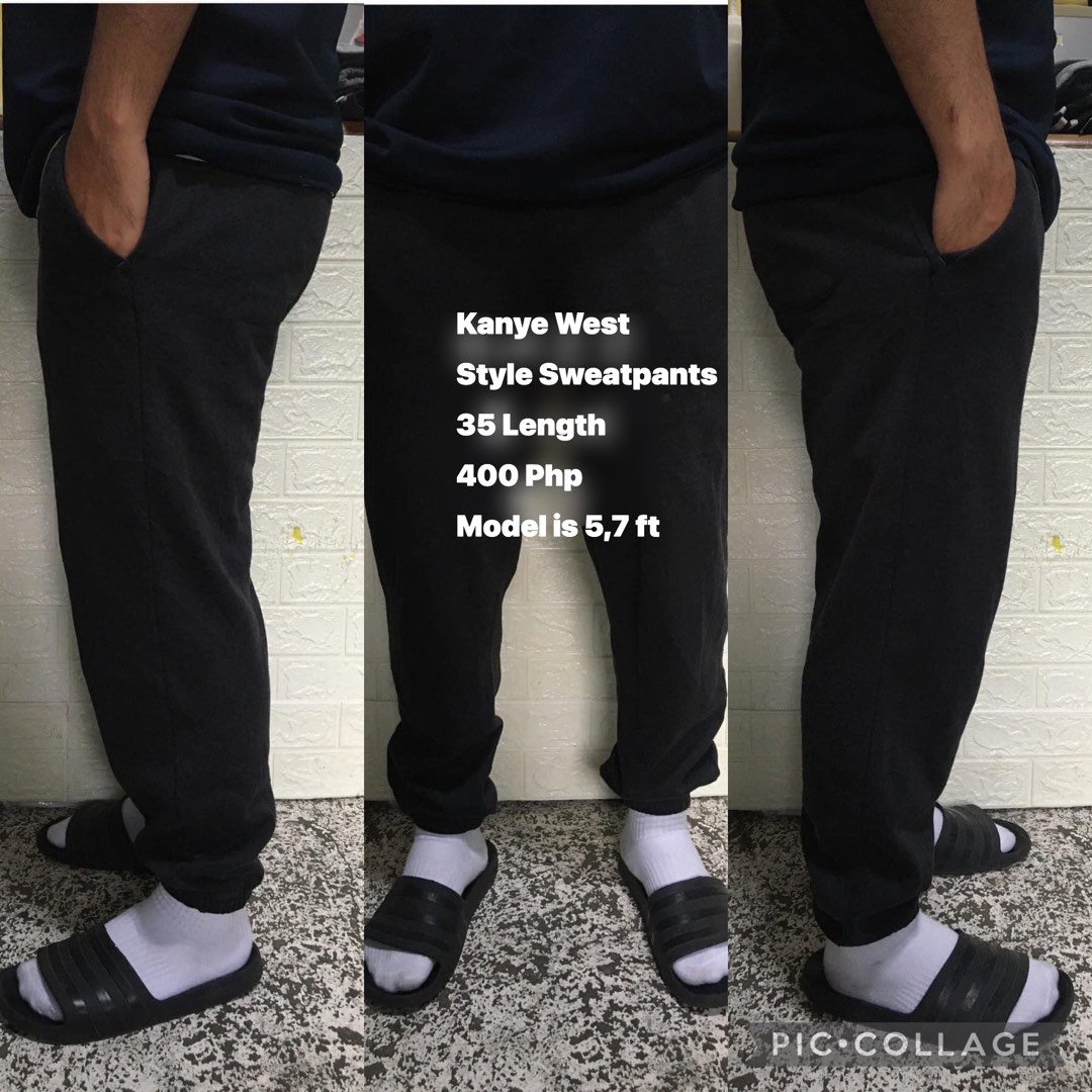 Kanye West Style Black Sweatpants Joggers Men s Fashion Bottoms