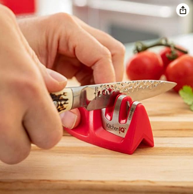 KitchenIQ by Smith's 50009 Edge Grip 2-Step Knife Sharpener