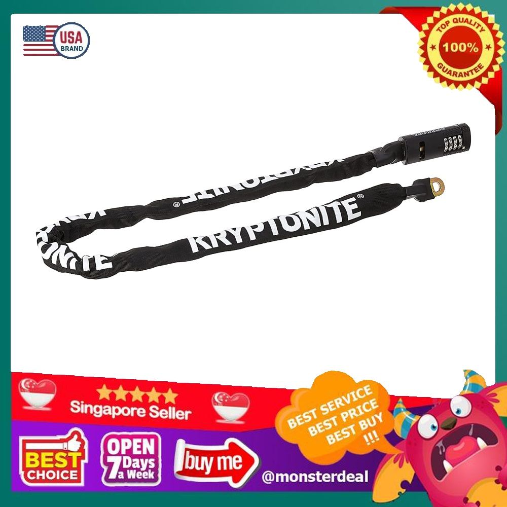 Kryptonite Keeper 712 7mm Chain Combo Bicycle Lock Black
