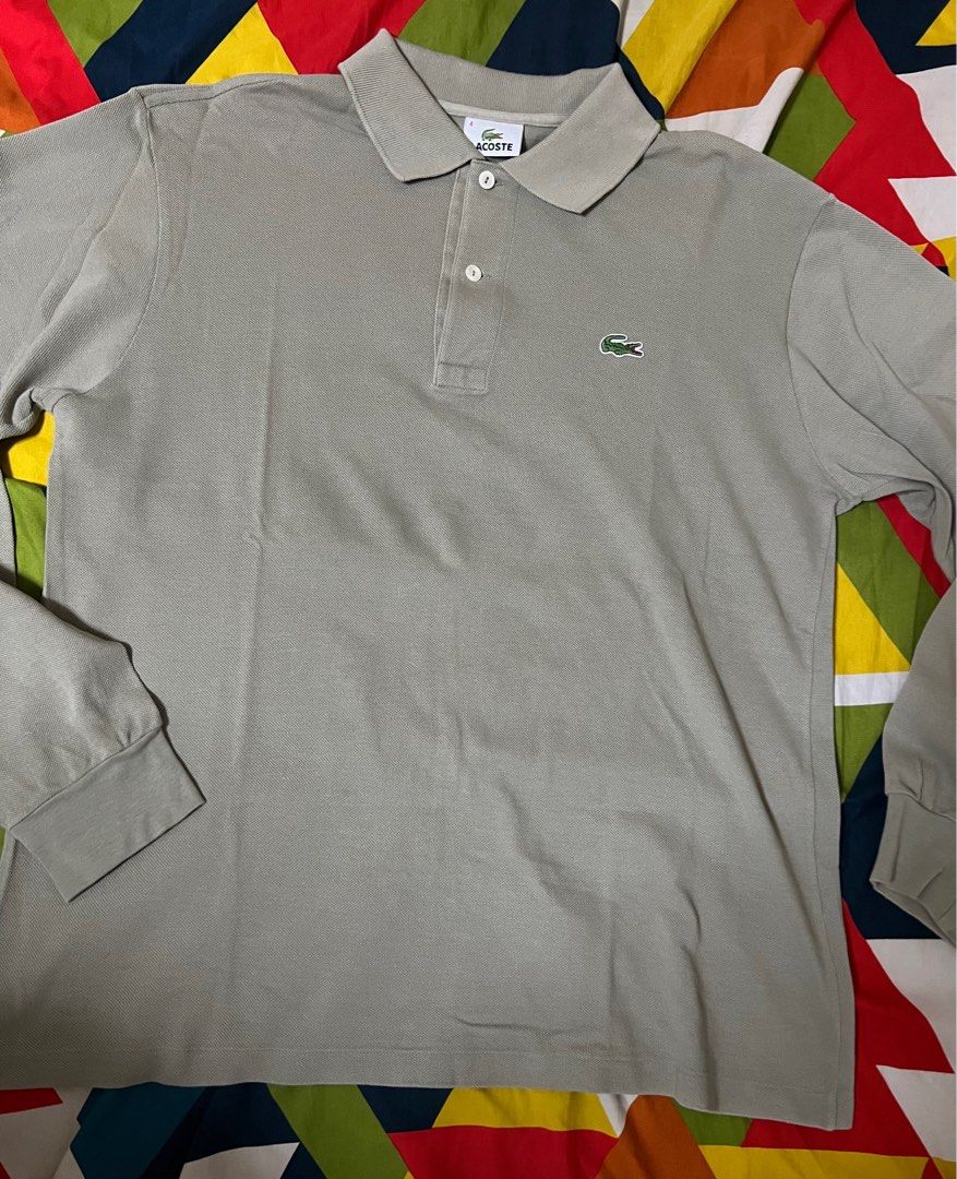 Lacoste Polo Shirt Longsleeves (Category: Tshirts & Polo Shirts ) located in Paranaque City. Submitted by evilplaces (Listing ID 1222594100, Image 1). Description: Lacoste Polo Shirt Longsleeves Light Brown Size 4 on tag Very good condition 20.5W x 25.5L.
