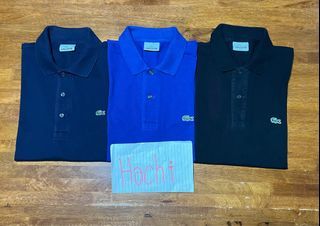 Lacoste Polo Shirts Size 3 Lot of 3