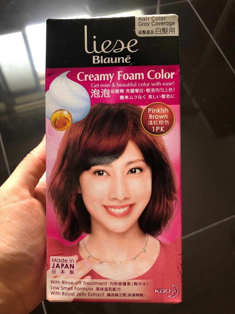 liese bubble foam hair dye pinkish brown, Beauty & Personal Care, Hair on Carousell