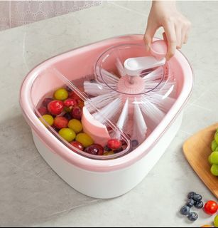 [Local Stock] Fruit Vegetable Spin Brush Washing from Debris Dust Particles kitchen helper for Healthy living