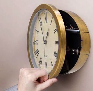 [Local Stock] Hidden Secret Compartment Safe Wall Clock Money Stash Jewellery Home Living Office Decoration