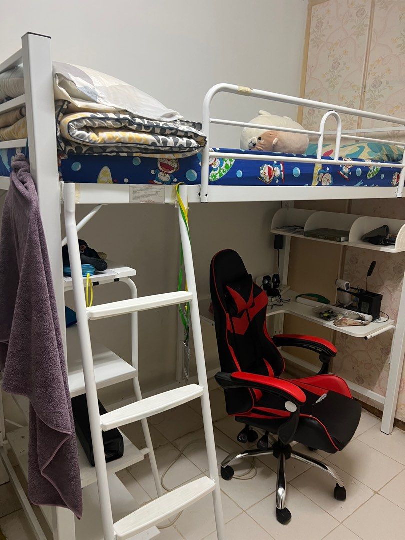 Ikea Loft Bed / Gaming Bed Table / Study Bed, Furniture & Home Living