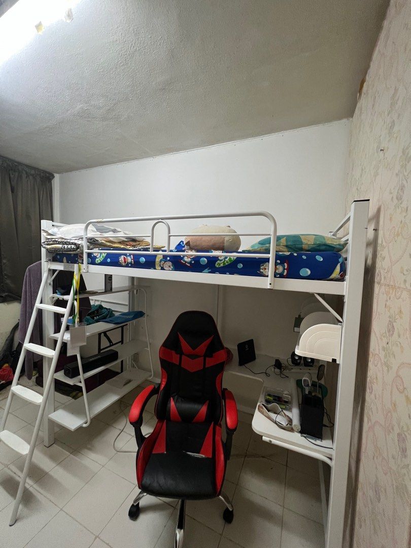 Ikea Loft Bed / Gaming Bed Table / Study Bed, Furniture & Home Living ...