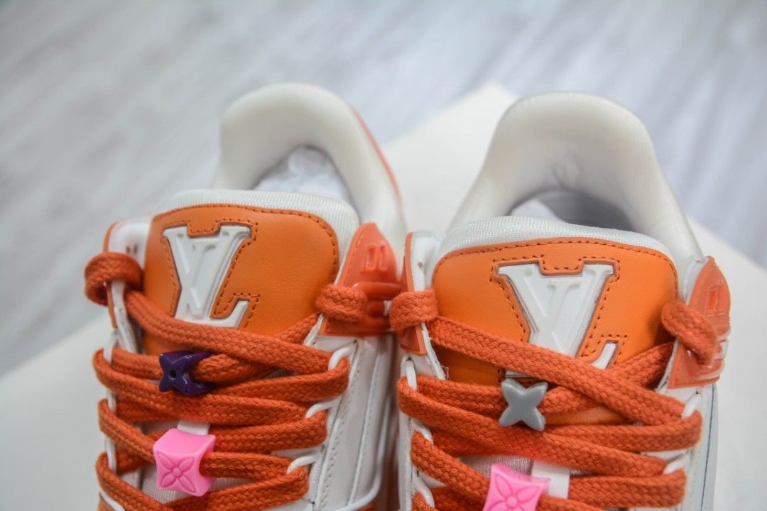 Louis Vuitton Trainer Sneaker Rubber Orange Virgil Abloh For Men LV 1A9FHE  in 2023