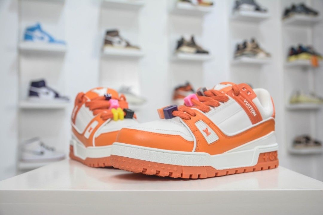 Original Louis Vuitton Trainer Maxi Sneakers' Orange/White in Lagos Island  (Eko) - Shoes, Og Wearz