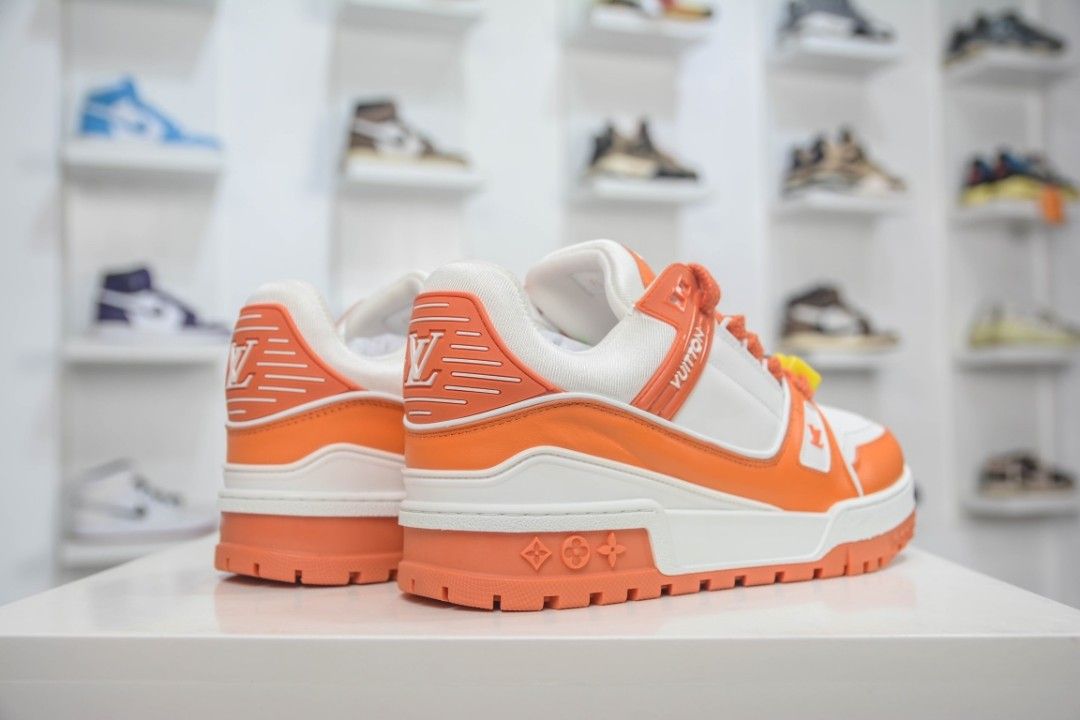 Louis Vuitton Mens Sneakers 2023-24FW, Orange, 8
