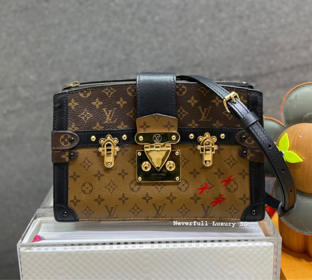 LV MONOGRAM CANVAS TRUNK CLUTCH REVERSE BAG, Luxury, Bags & Wallets on  Carousell