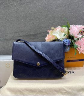 Louis Vuitton Twice Bag Monogram Empreinte Celest