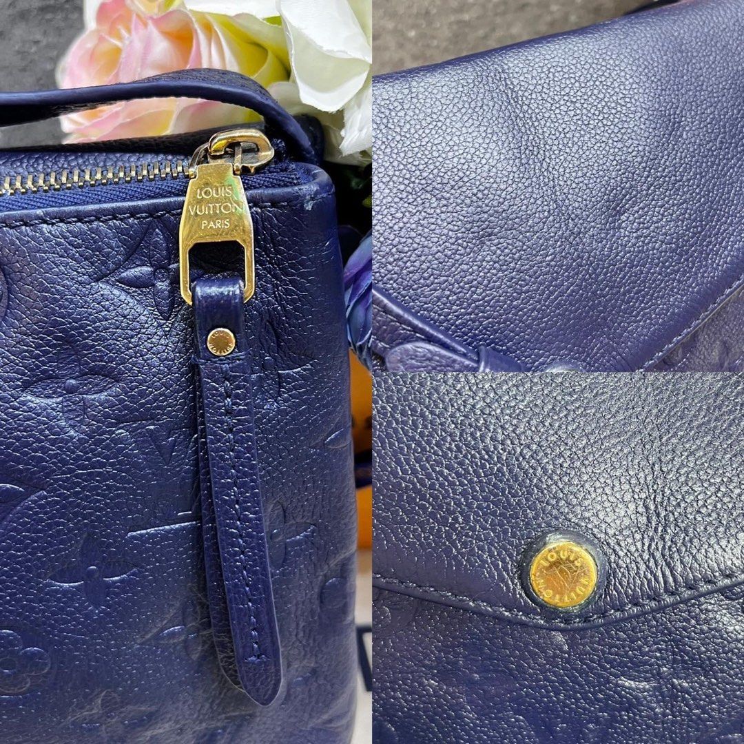 Navy Monogram Empreinte Leather Twice Bag – Baggio Consignment