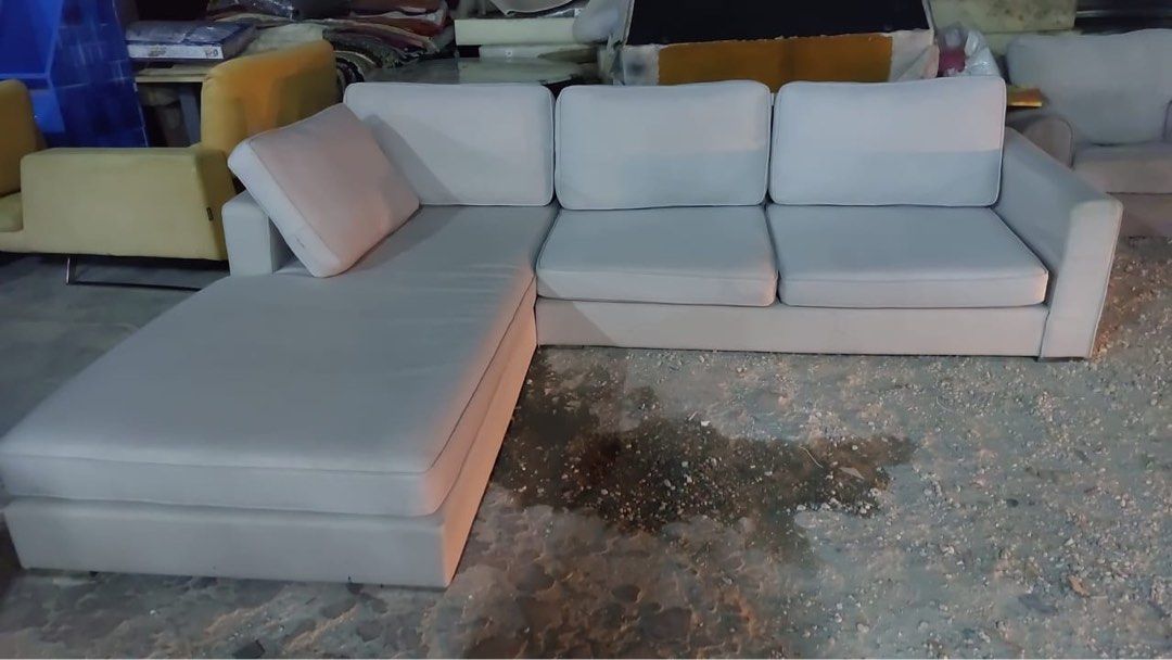Lshape sofa fabric, Furniture & Home Living, Furniture, Sofas on Carousell