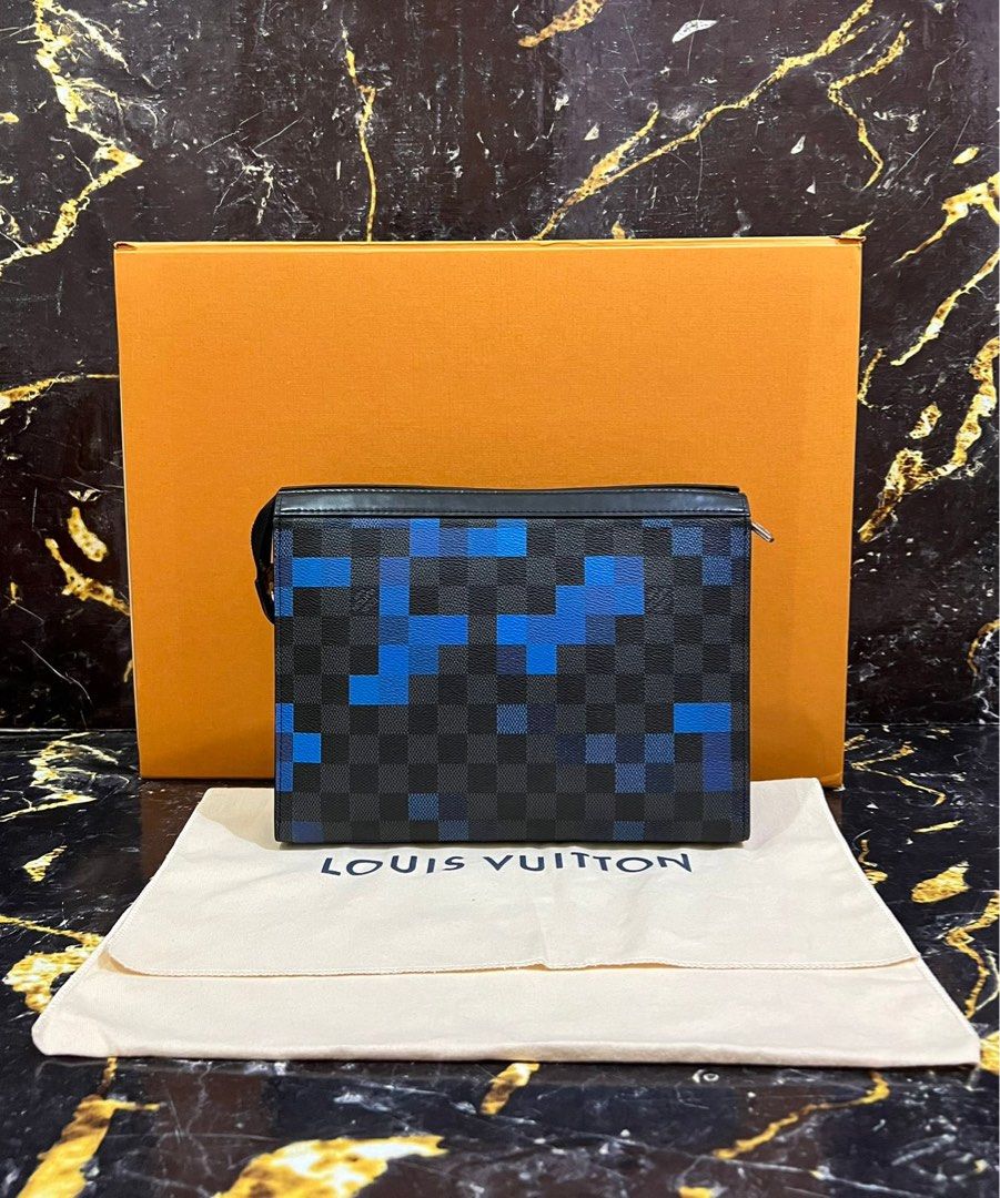 Louis Vuitton Damier Graphite Stripe Pochette Voyage MM Clutch