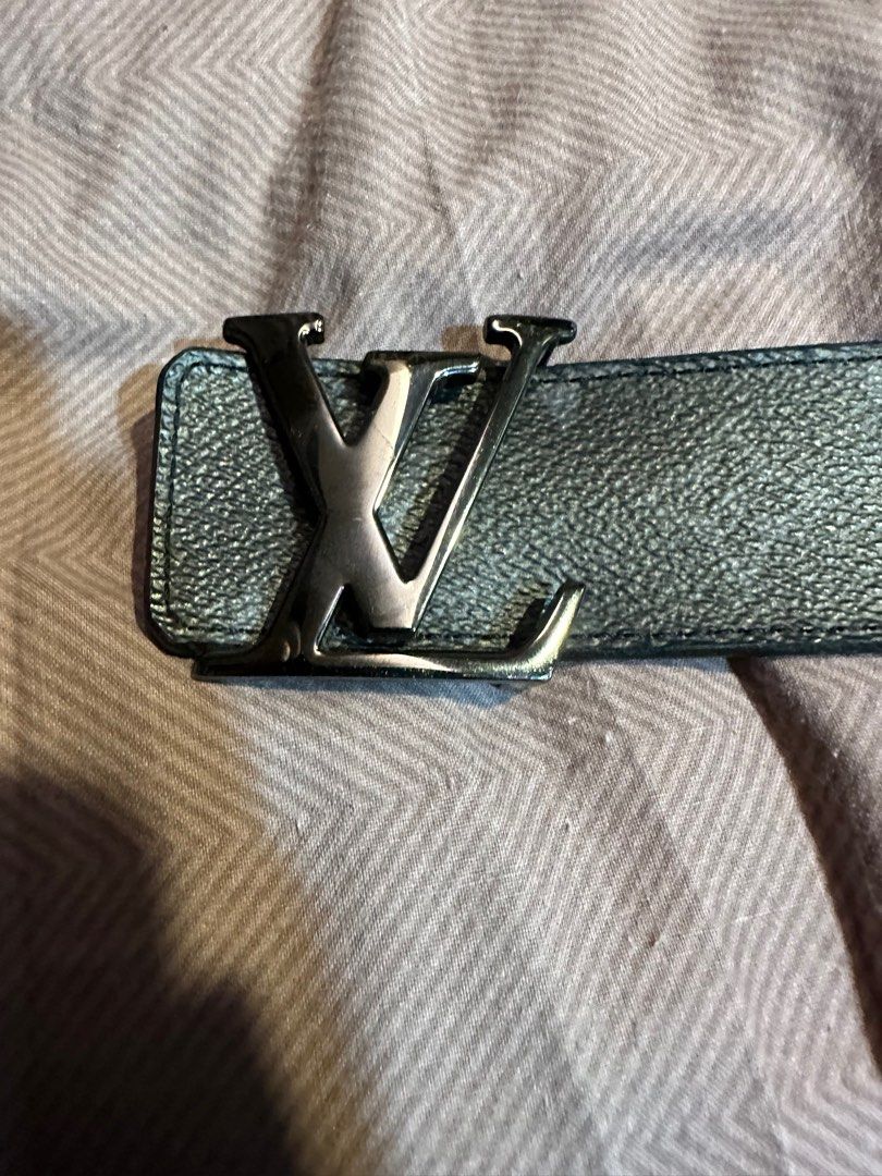 Louis Vuitton Monogram LV Initiales 35mm Reversible Belt, Grey
