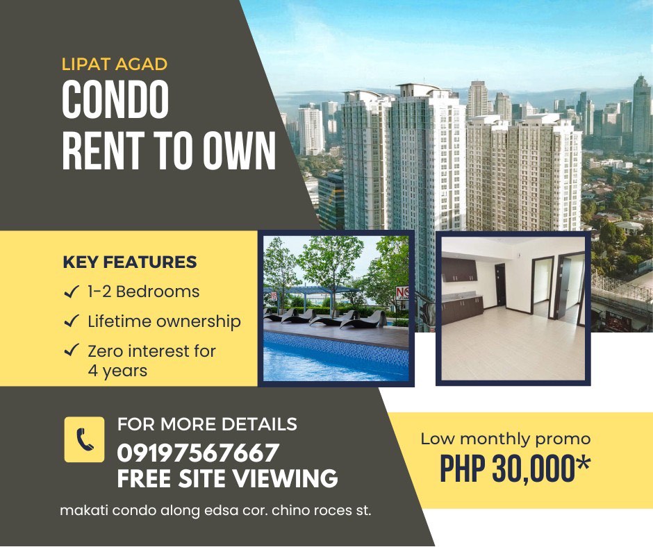 MAKATI RFO SAN LORENZO CONDO RENT TO OWN MAKATI AYALA QC EDSA ROCKWELL