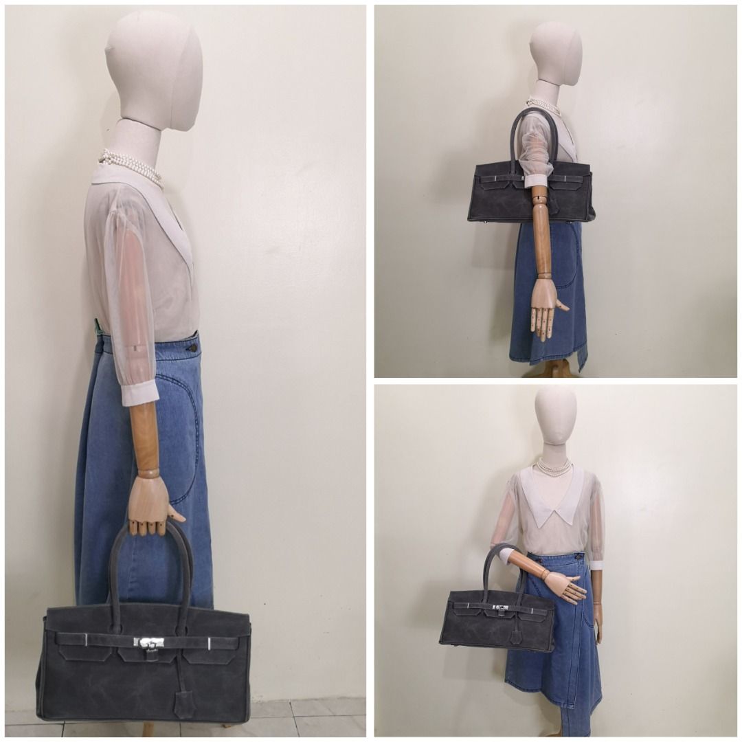 Margin Goods JPG Birkin Inspired Parody Grunge Distressed Gray