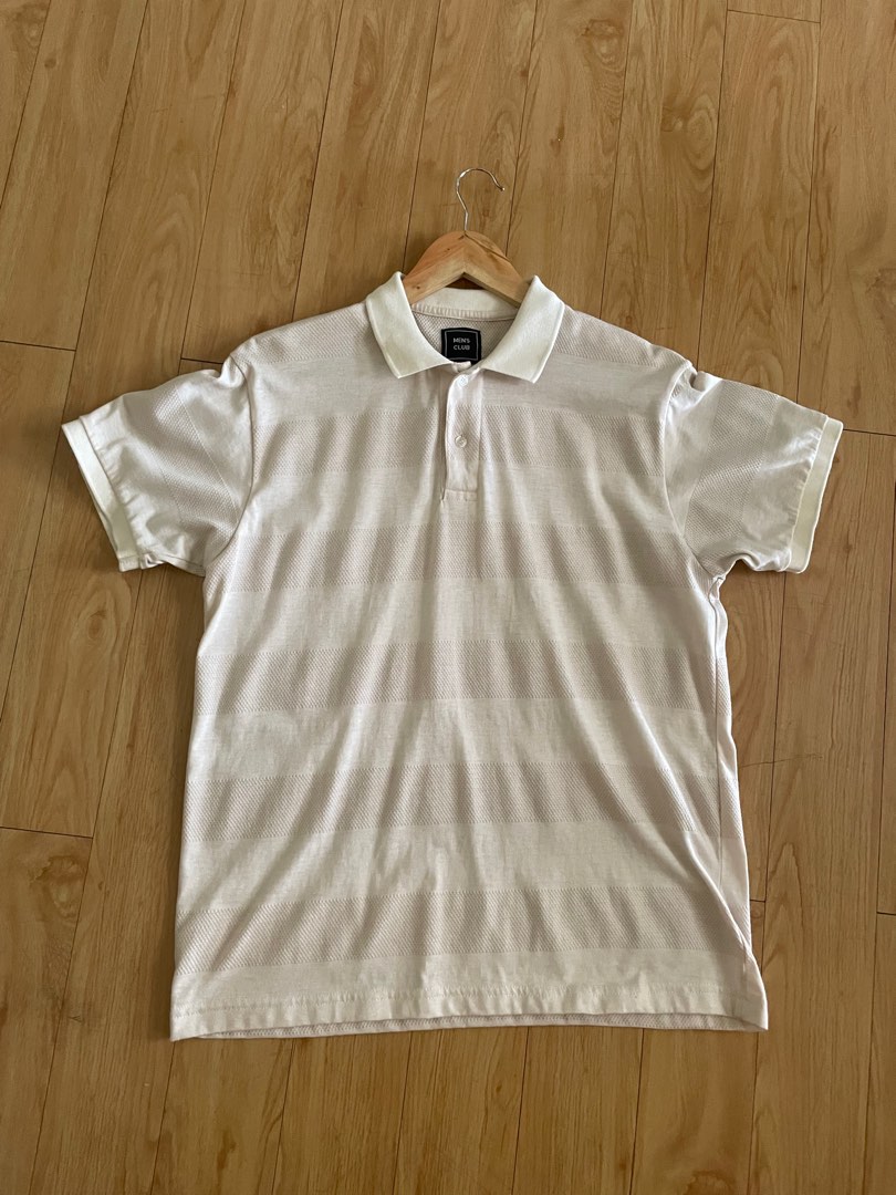 Mens Club Polo Shirt Cream Color on Carousell