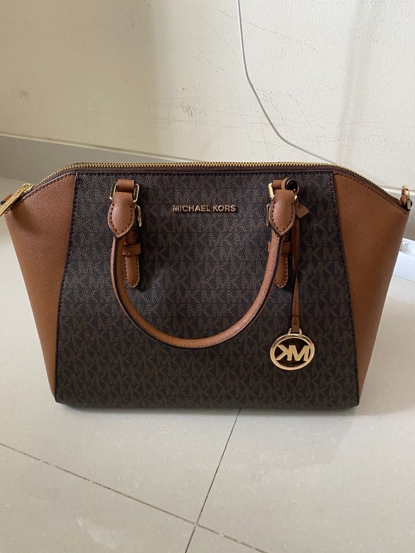 Michael kors ciara discount large top zip satchel