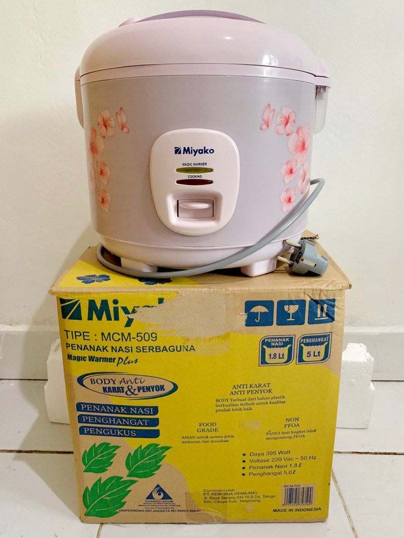 Miyako Rice Cooker 1,8 Liter MCM509, Elektronik, Lainnya di Carousell