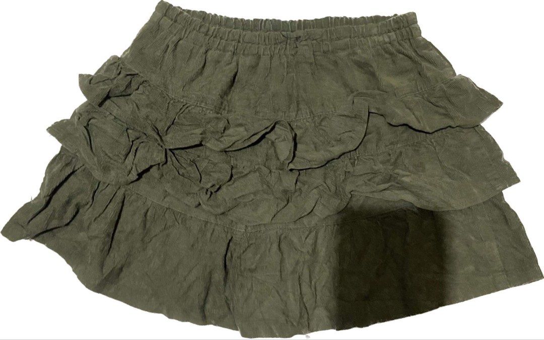 moss green grunge mini short skirt skort Women s Fashion