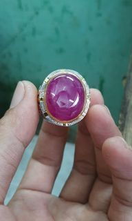 Natural Ruby birma ring silver handmade