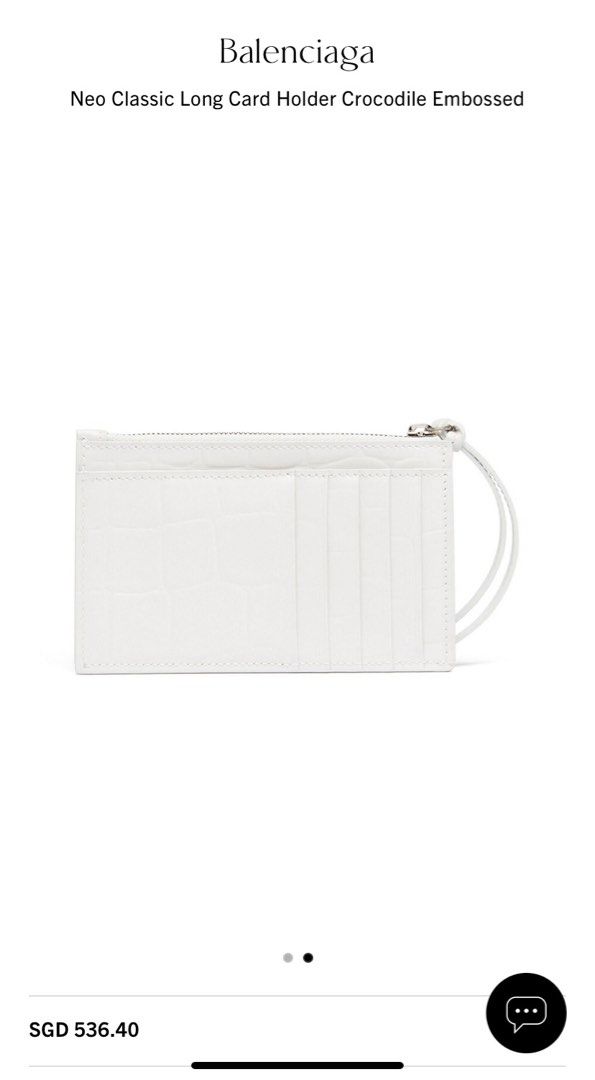 New authentic Neo Classic Long Card Holder Crocodile Embossed, Luxury