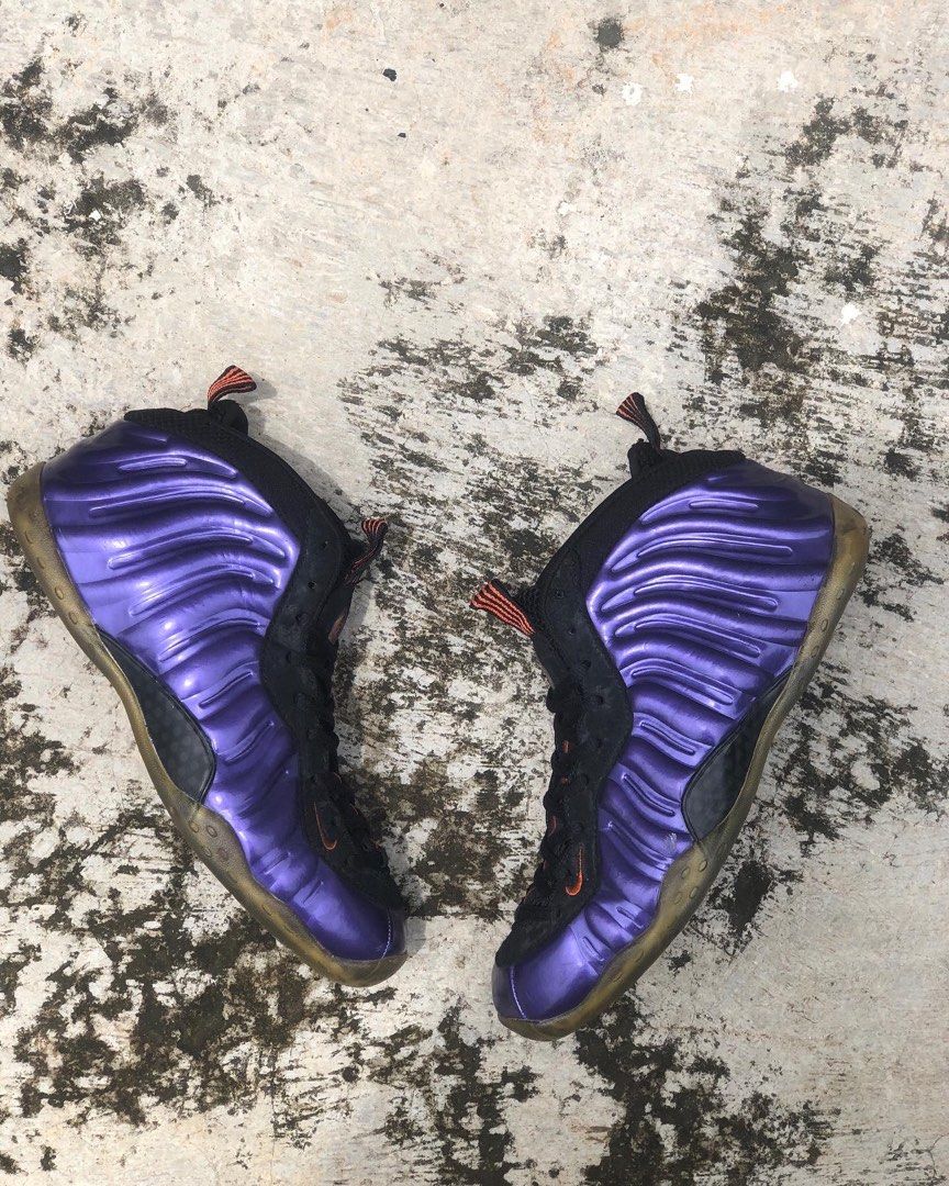 Nike Air Foamposite One Eggplant, Fesyen Pria, Sepatu , Sneakers di