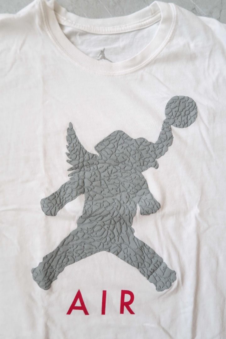 Nike Air Jordan Elephant Cement Print T Shirt Men s Fashion Tops
