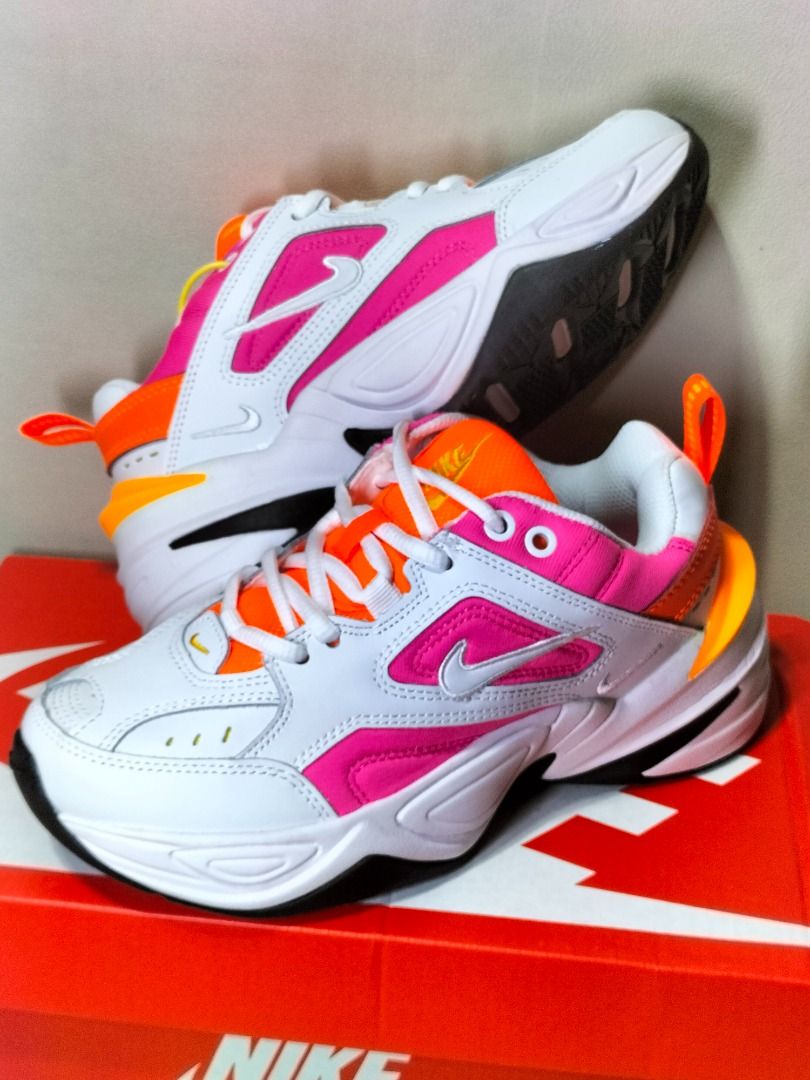 Nike m2k tekno sale pink and orange